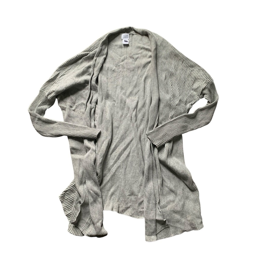 Peyton Jensen Gray Open Front Cardigan